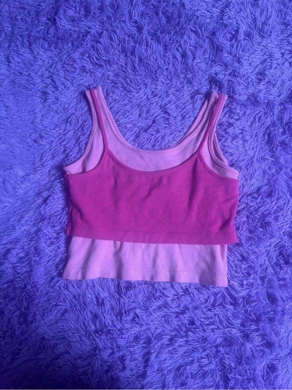 Vintage 1990s/y2k No Boundaries Pink Layered Tank Top - Women's Sleeveless Crop